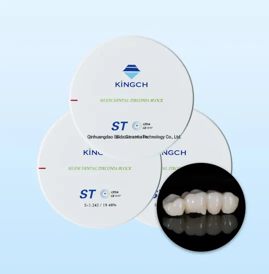 Bloc de zircone Preshaded Cadcam des matériaux dentaires 95mm 71mm 98*16mm